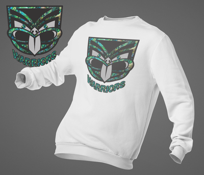 Paua Warriors White Sweatshirt