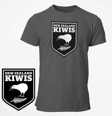 Kiwis Rugby League Charcoal T-Shirt