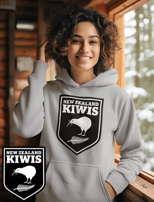 Kiwis Rugby League Grey Hoodie Womans