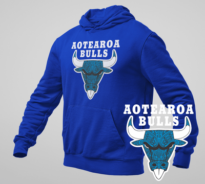 Blue Aotearoa Bulls on Blue Hoodie