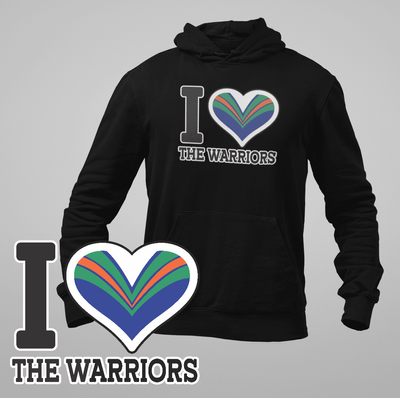 I Love The Warriors Black Hoodie