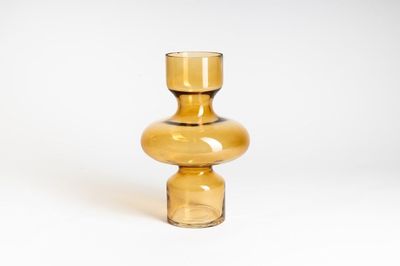vase amber glass