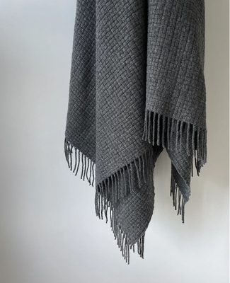 cocoon cashmere throw - grey flannel