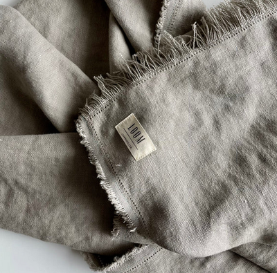 cove pure linen throw - clay