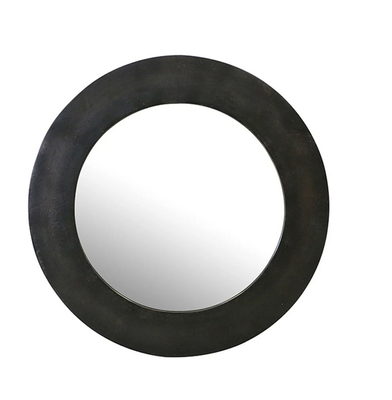 round bronze finish mirror