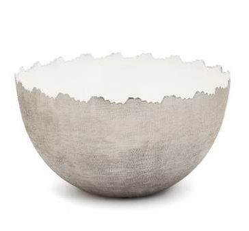 bowl metal white/silver Lg