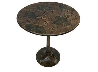 side table pedestal copper