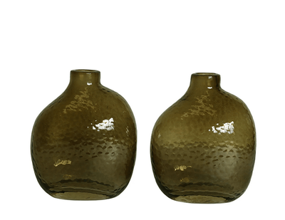 vase amber handblown 12x80x14
