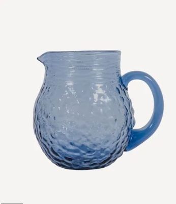 serena blue glass jug