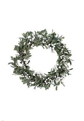 frosted mistletoe wreath