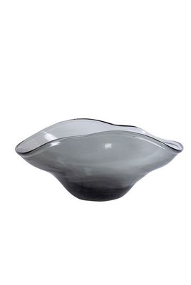 organic grey glass bowl