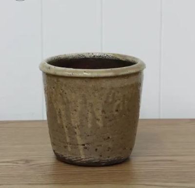 stone glazed terracotta pot