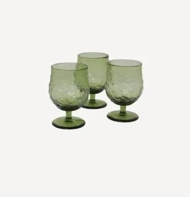 serena wine goblet green