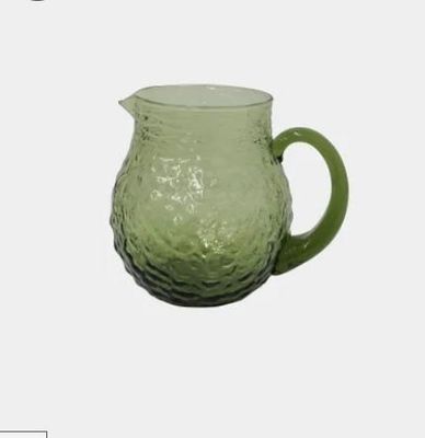 serena glass jug green