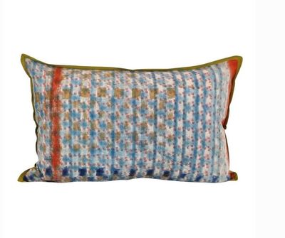 carnelian, citrine &amp; blue feature cushion