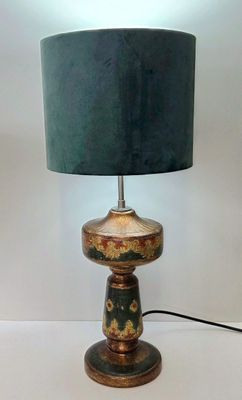 Emerald Velvet Table Lamp &ndash; 60cm