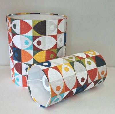 Retro Geometric Lampshades - Various Sizes