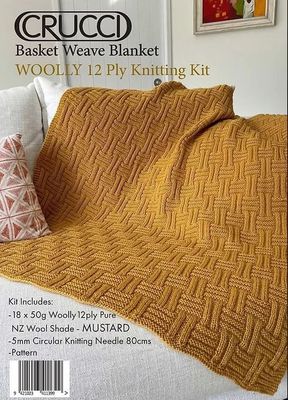 Crucci Basket Weave Blanket Knitting Kit
