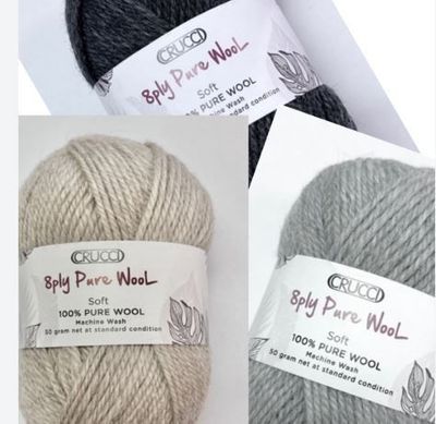 Crucci Pure Wool Soft Machine Wash - 8 Ply