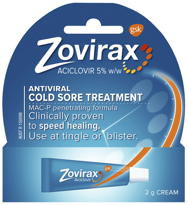 Zovirax Cold Sore Cream 2g Tube