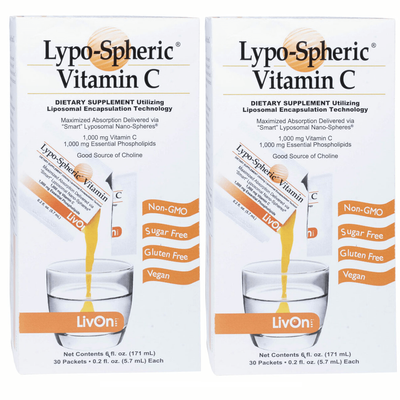 2 x Livon Lypospheric Vitamin C 30 Sachets