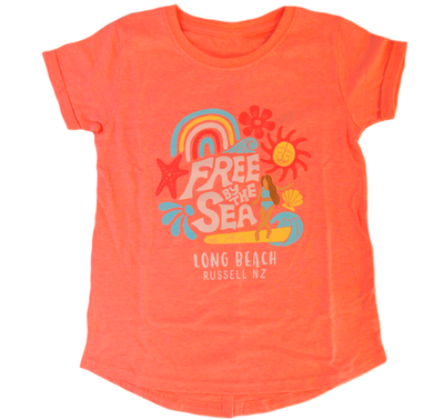 Girls / Kids LB Ts / Sea Folk / Peach Pop