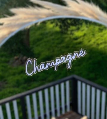Champagne neon sign