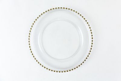 Gold glass charger plates
