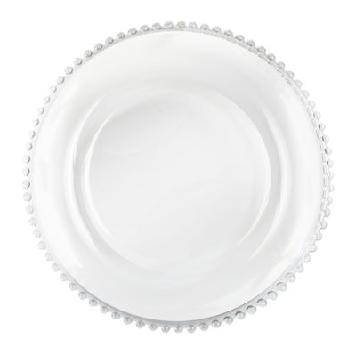 Clear glass charger plates