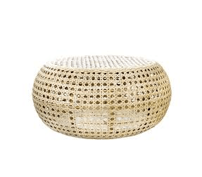 Round woven coffee table