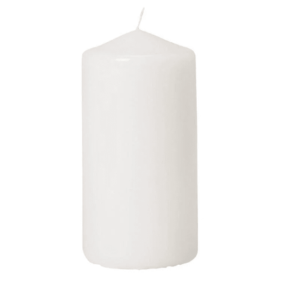 White non-scented pillar candle