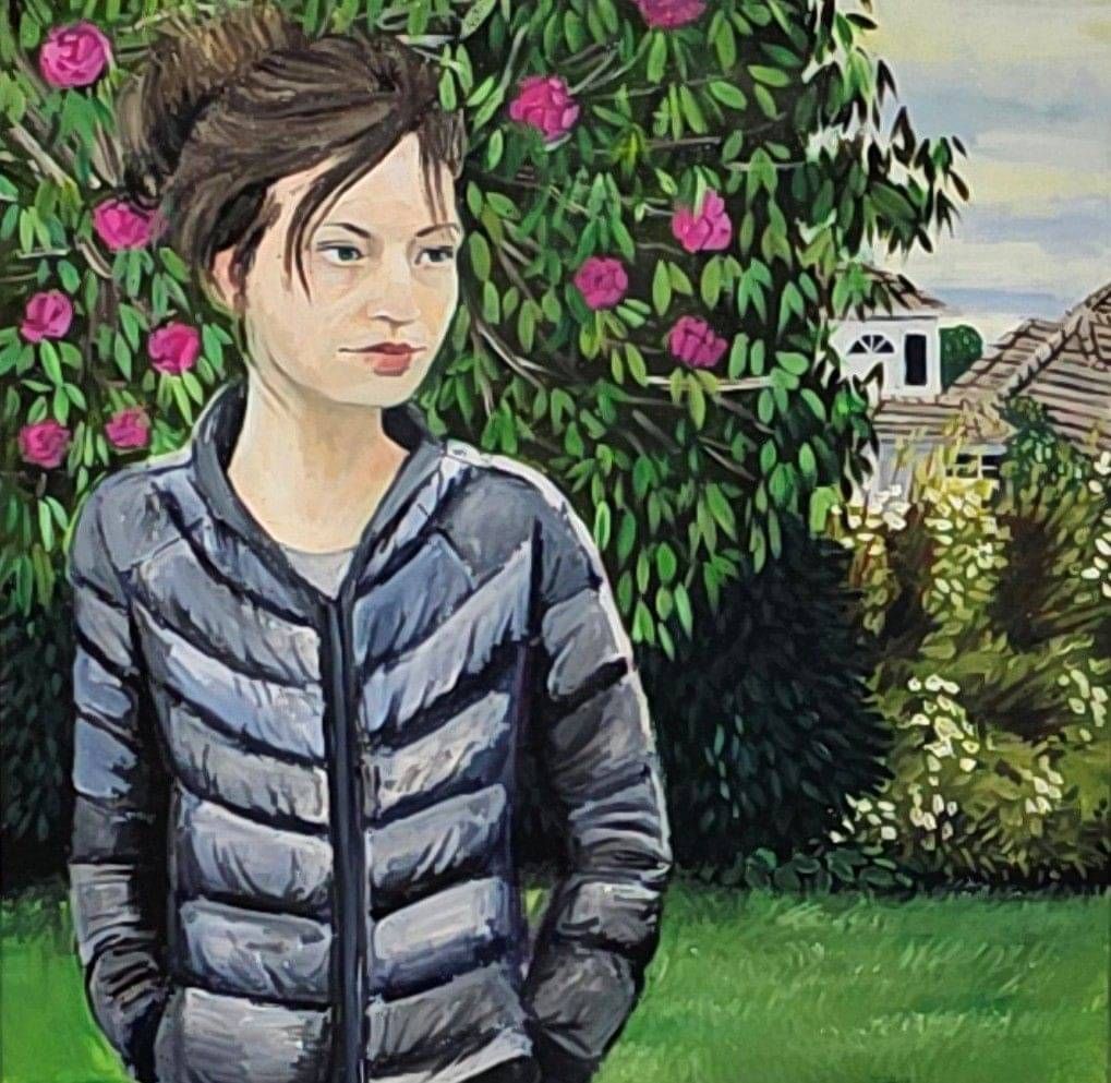 Airbrush painting Fantail by Brian Torrey