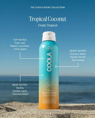 Clear sunscreen Spray - SPF50 - TROPICAL COCONUT