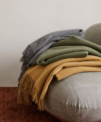 Nevis 100% New Zealand Lambs Wool Throws by Weave - 18 colours