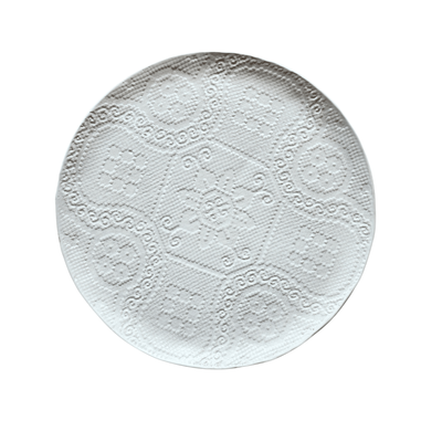 Ceramic Lace Platter | White