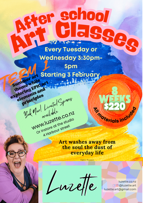 After School Art Class  Tuesday or Wednesday 3:30-5pm