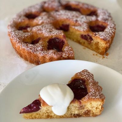 Plum and ginger cake