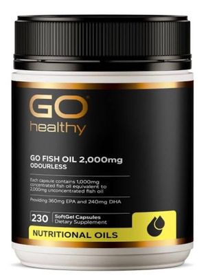 Go Healthy Fish Oil 2000mg Odourless 230 Capsules