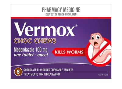 Vermox Chocolate Chews Tablets 6S