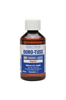 Duro Tuss Dry Cough Regular 200ml - INSTORE CONSULTATION REQUIRED