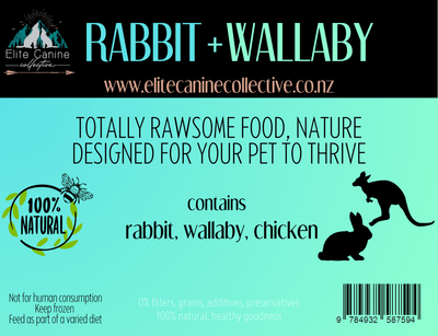 Raw Rabbit, Wallaby &amp; Chicken Mince 1kg