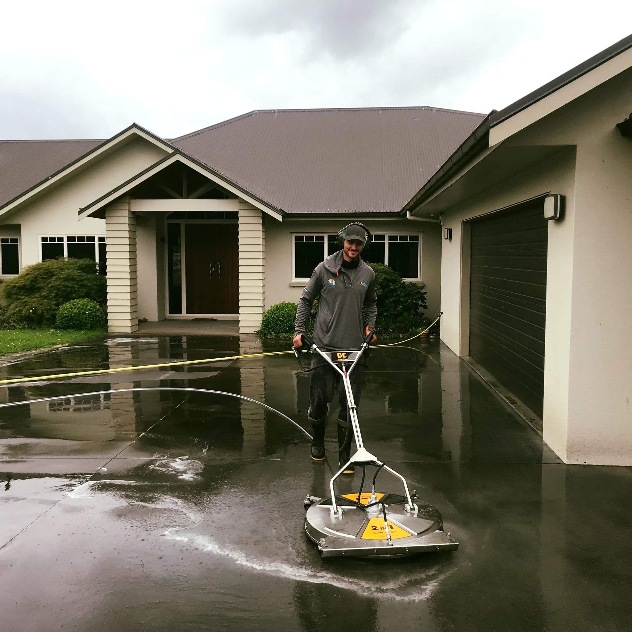 Driveway cleaning by  Dry Gutts