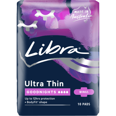 Libra Ultra Thin Goodnights Pads with Wings