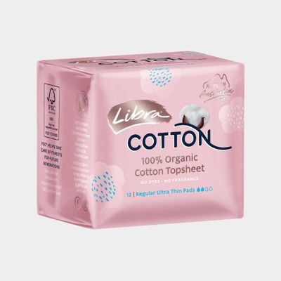 Libra Cotton Organic UT Regular Pads with Wings