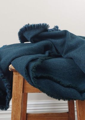 Teviot throw - forest green