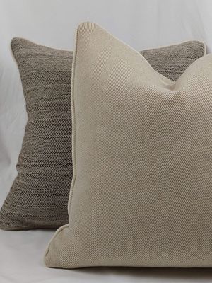 Mersey - tussock herringbone cushion