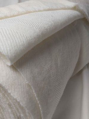 Greta #2 Natural White Herringbone