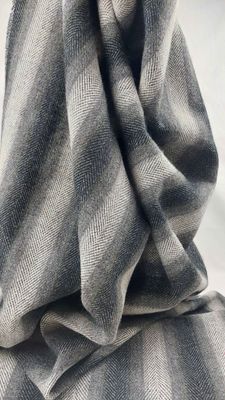 Grey striped herringbone