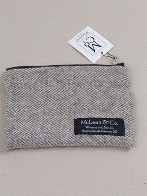 Purse - grey + white alpaca