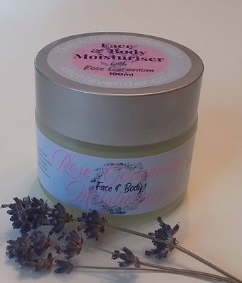 Rose Geranium &amp; Lavender Face &amp; Body Moisturiser